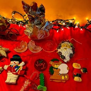 Vintage mid century modern Christmas ornaments lot